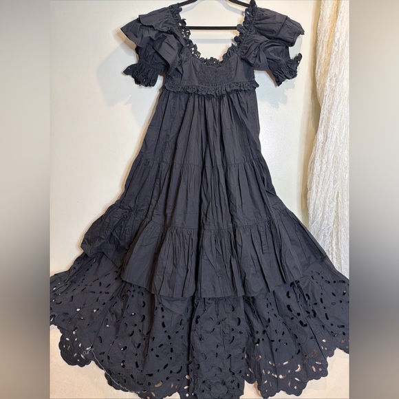 Free People Bali Moonlit Embroidered Beaded Cutwork Skirt & Duster Bride Set S - Picture 9 of 10